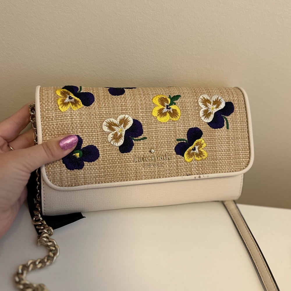 Kate Spade Embroidered Flower “Wild petal” crossbody bag